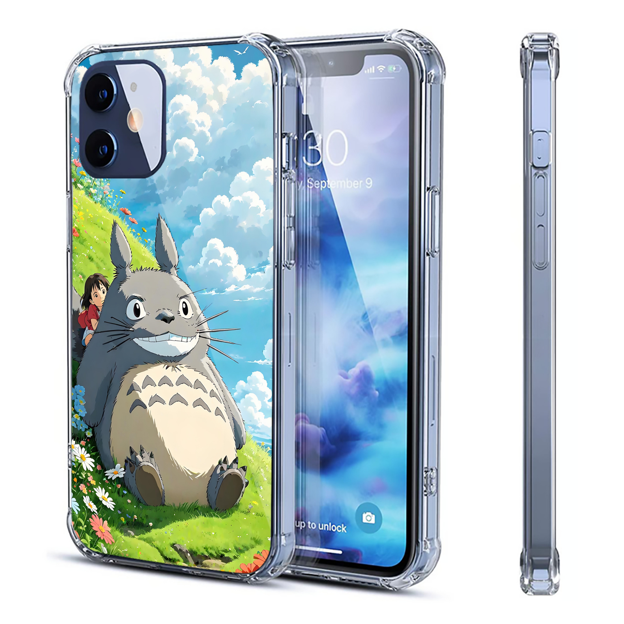 （画像用） となりのトトロ 草壁メイ 草壁サツキ My Neighbor Totoro Satsuki Kusakabe Mei Kusakabe 【iPhone 12シリーズ対応】透明スマホケース（クリアソフトケース）